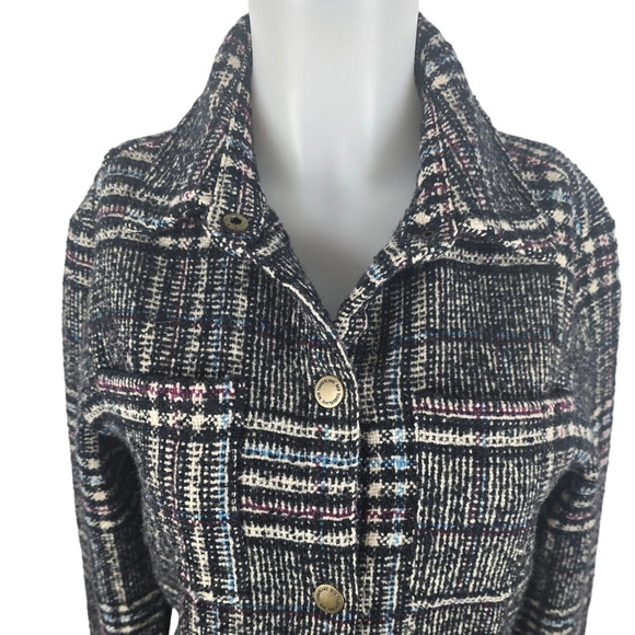 Bob Timberlake Wool Blend Tweed Front Pockets Long Line Women's Jacket S - Picture 2 of 6